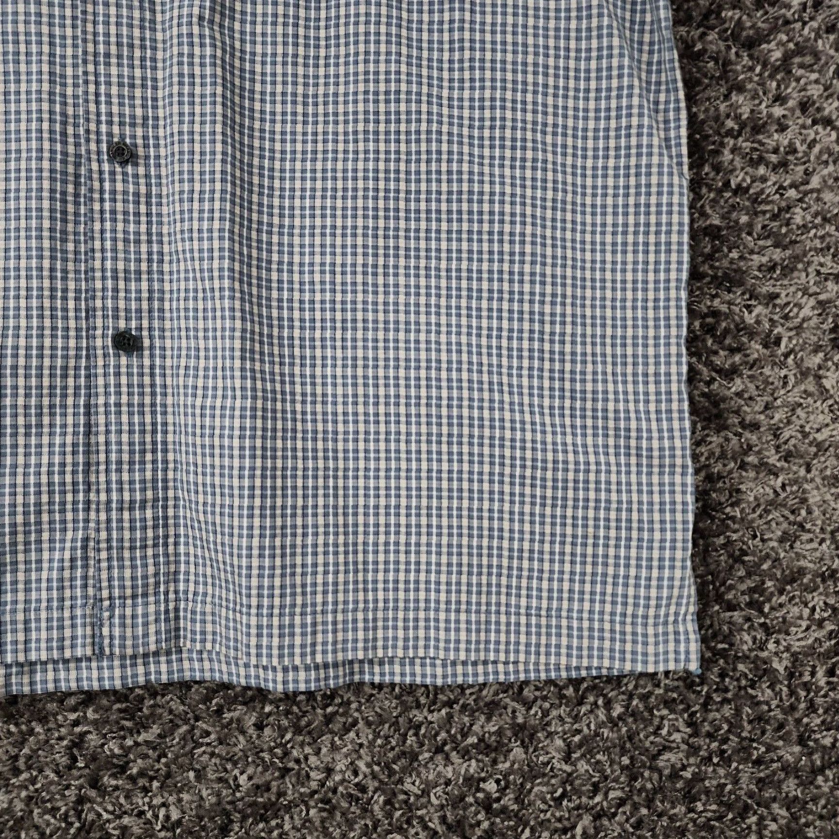 Wrangler Wrangler Outdoor Mens Blue Plaid Short Sleeve Button-Up XL Size Size US 36 / EU 52 - 2 Thumbnail
