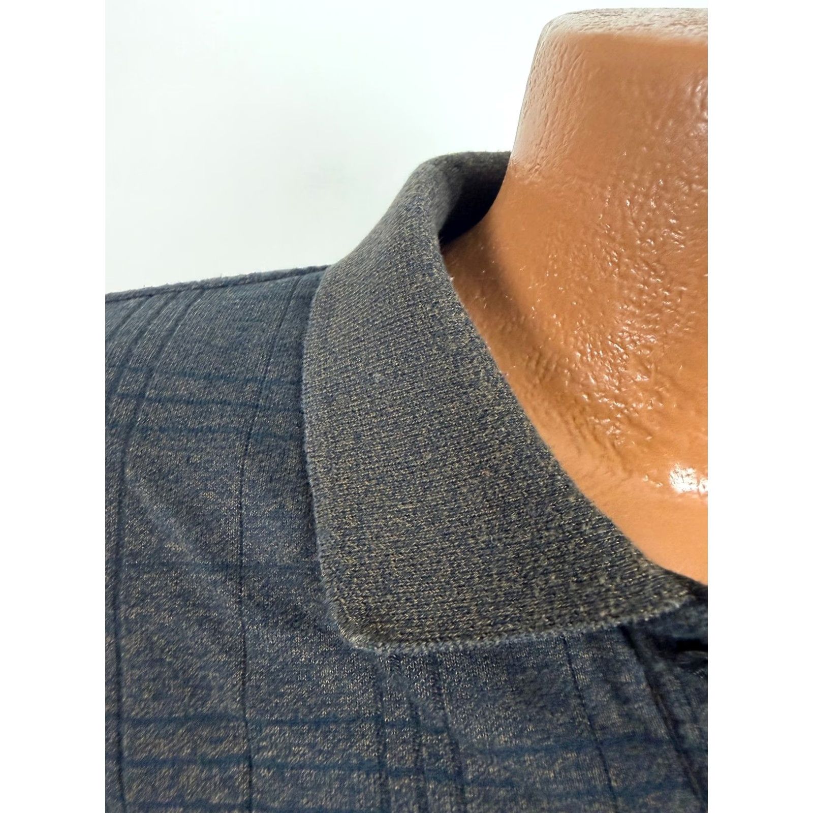 Van Heusen Van Heusen Polo Shirt Men XL Ribbed Brown Long Sleeve Shirt Polo Size US XL / EU 56 / 4 - 3 Thumbnail