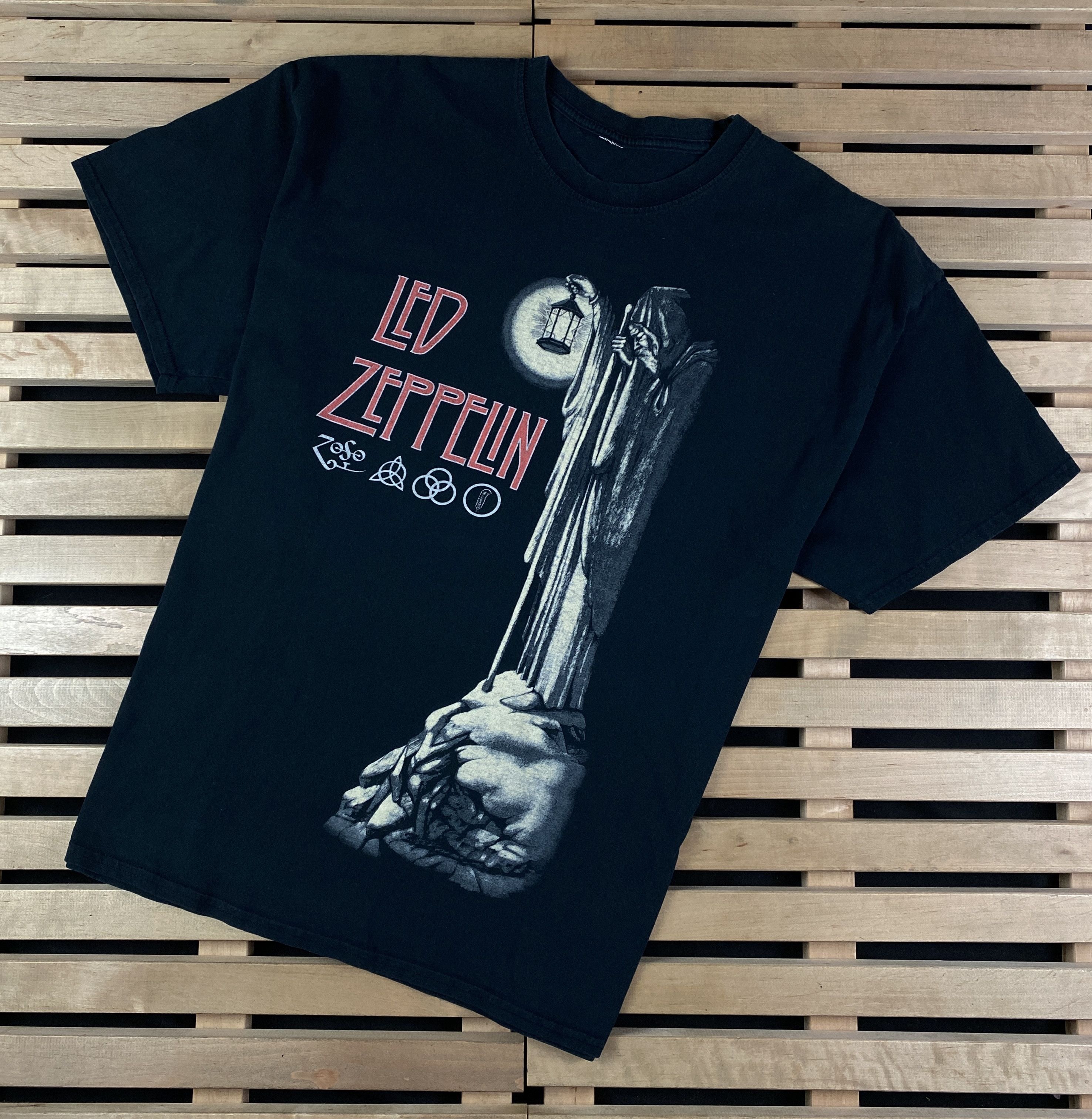 Led Zeppelin × Vintage Mens Vintage T-Shirt Led Zeppelin Size XL Size US XL / EU 56 / 4 - 1 Thumbnail