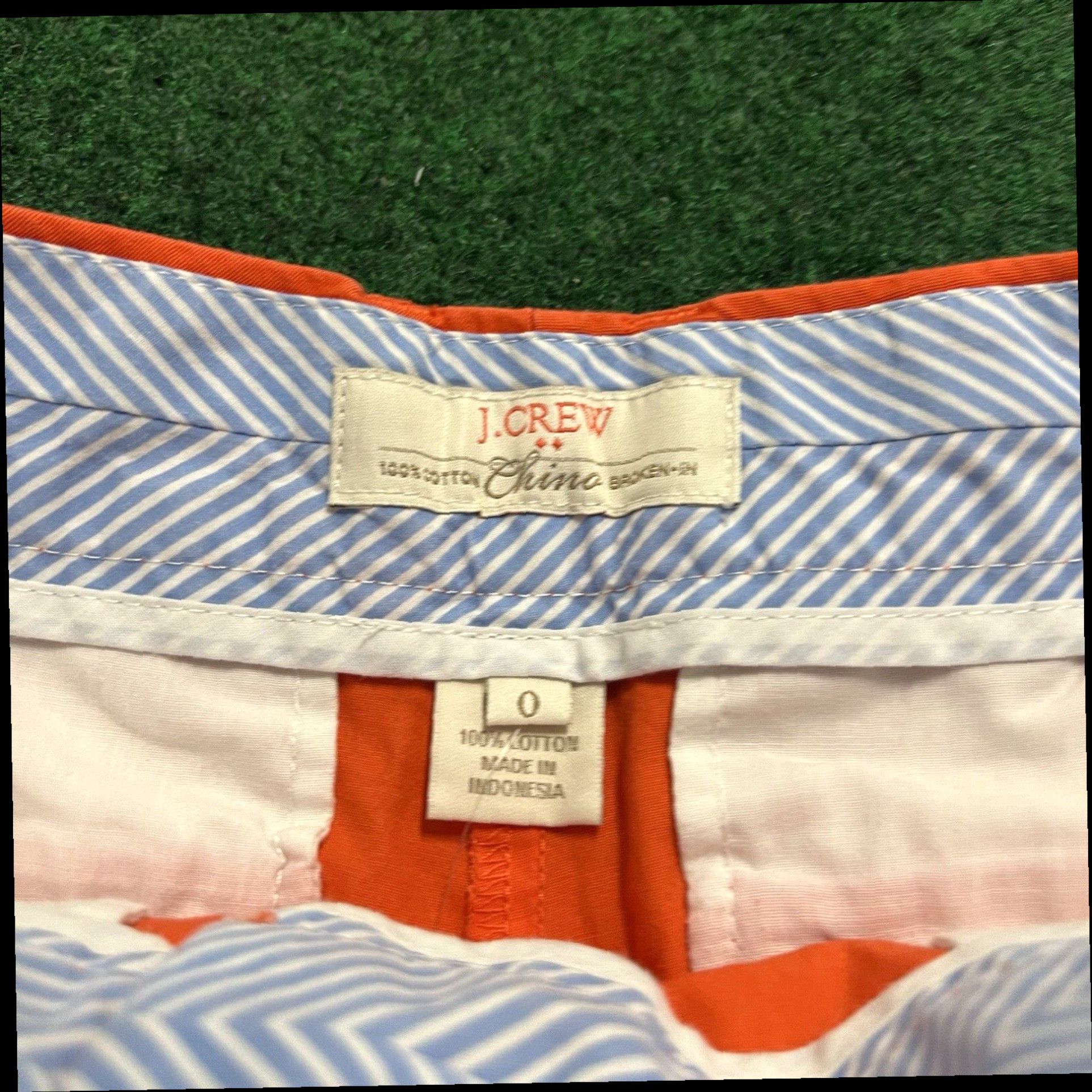 J.Crew women j.crew neon orange chino shorts size 0 Size 25" / US 0 / IT 36 - 3 Thumbnail