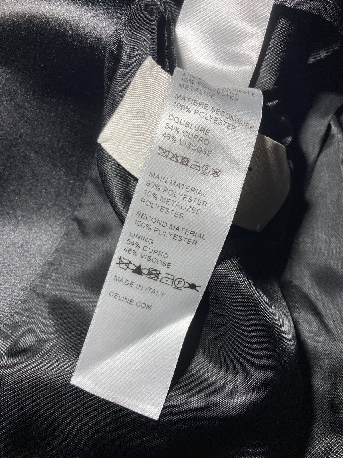 Celine AW23 Celine Gold 1B Metal Smoking Jacket Blazer 48 Hedi 2023 Size 48R - 11 Thumbnail