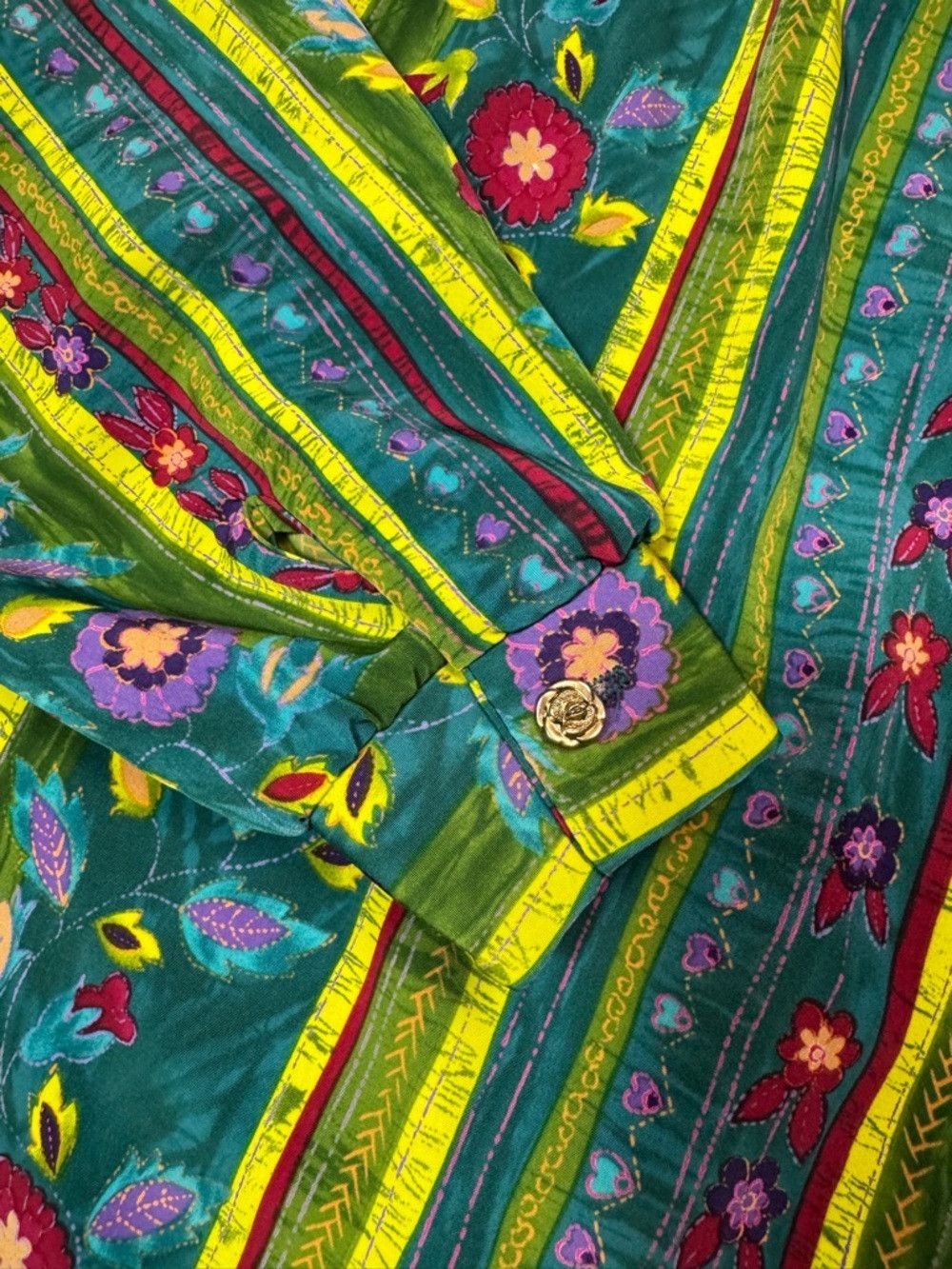 Other Vintage Maggie Sweet Floral Button-Down Long Sleeve Shirt S Size L / US 10 / IT 46 - 6 Thumbnail