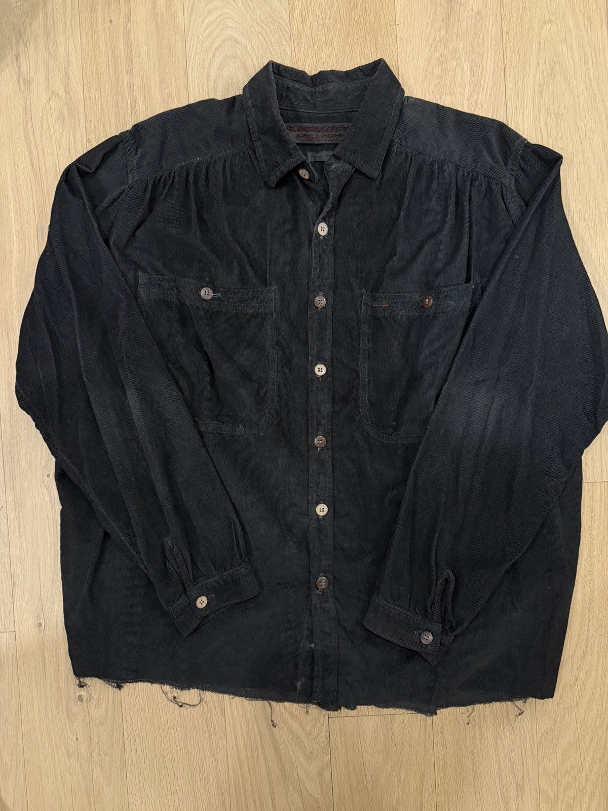 Dr. Collectors Dr. Collectors Black Corduroy Picasso Shirt Button Down Size US M / EU 48-50 / 2 - 1 Thumbnail
