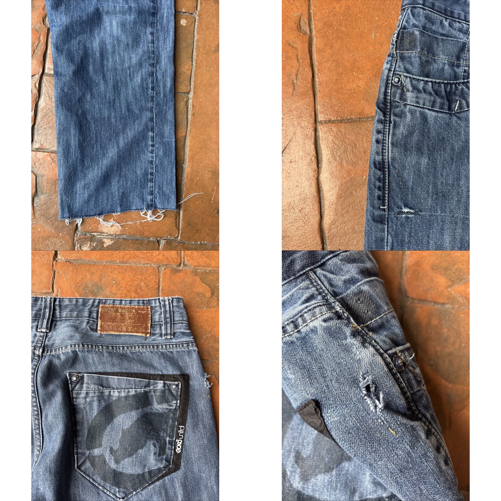 Ecko Unltd. VINTAGE Ecko Unltd Baggy Fit Jeans 36 Mens Denim Blue Grunge Hip Hop Y2K Wide-Leg 30 In Inseam Size US 36 / EU 52 - 8 Thumbnail