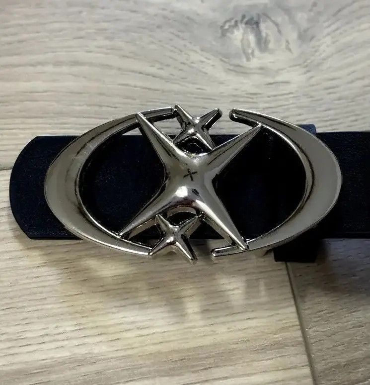 Vintage Black Triple Star Belt Size ONE SIZE - 4 Thumbnail