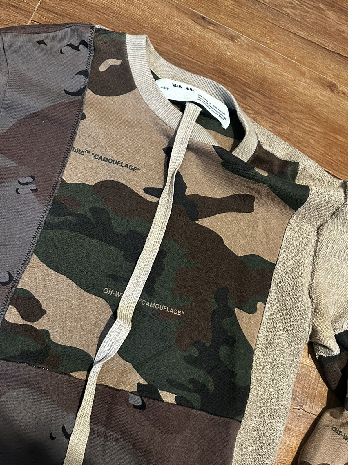 Off-White Off-White Virgil Abloh Camouflage Reconstructed Sweater Size US S / EU 44-46 / 1 - 6 Thumbnail