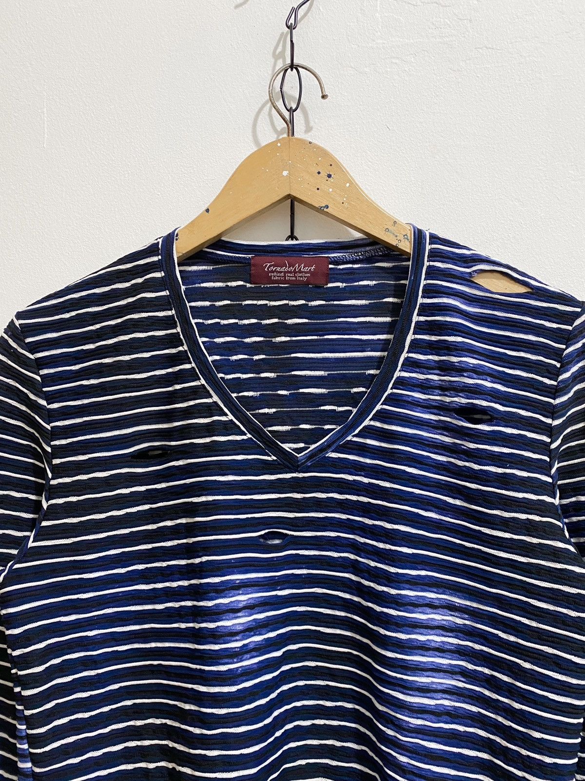 If Six Was Nine Tornado Mart Pleats Distreseed Long Sleeve Tee Size US M / EU 48-50 / 2 - 3 Thumbnail