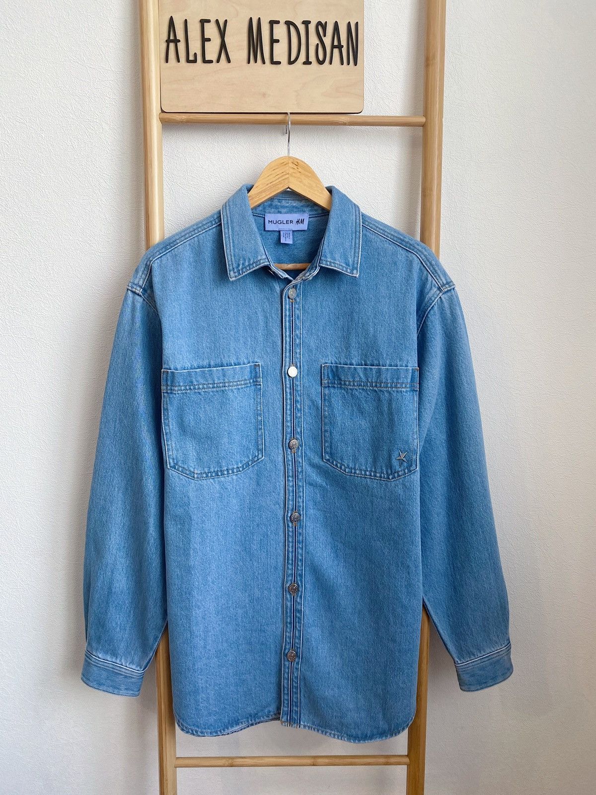Mugler Mugler x H&M Light Denim Shirt Size M Size US M / EU 48-50 / 2 - 2 Thumbnail