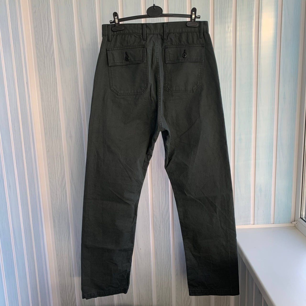 Rogue Territory Rogue Territory USA Green Cotton Tapered Selvedge Trousers Size US 33 - 3 Thumbnail