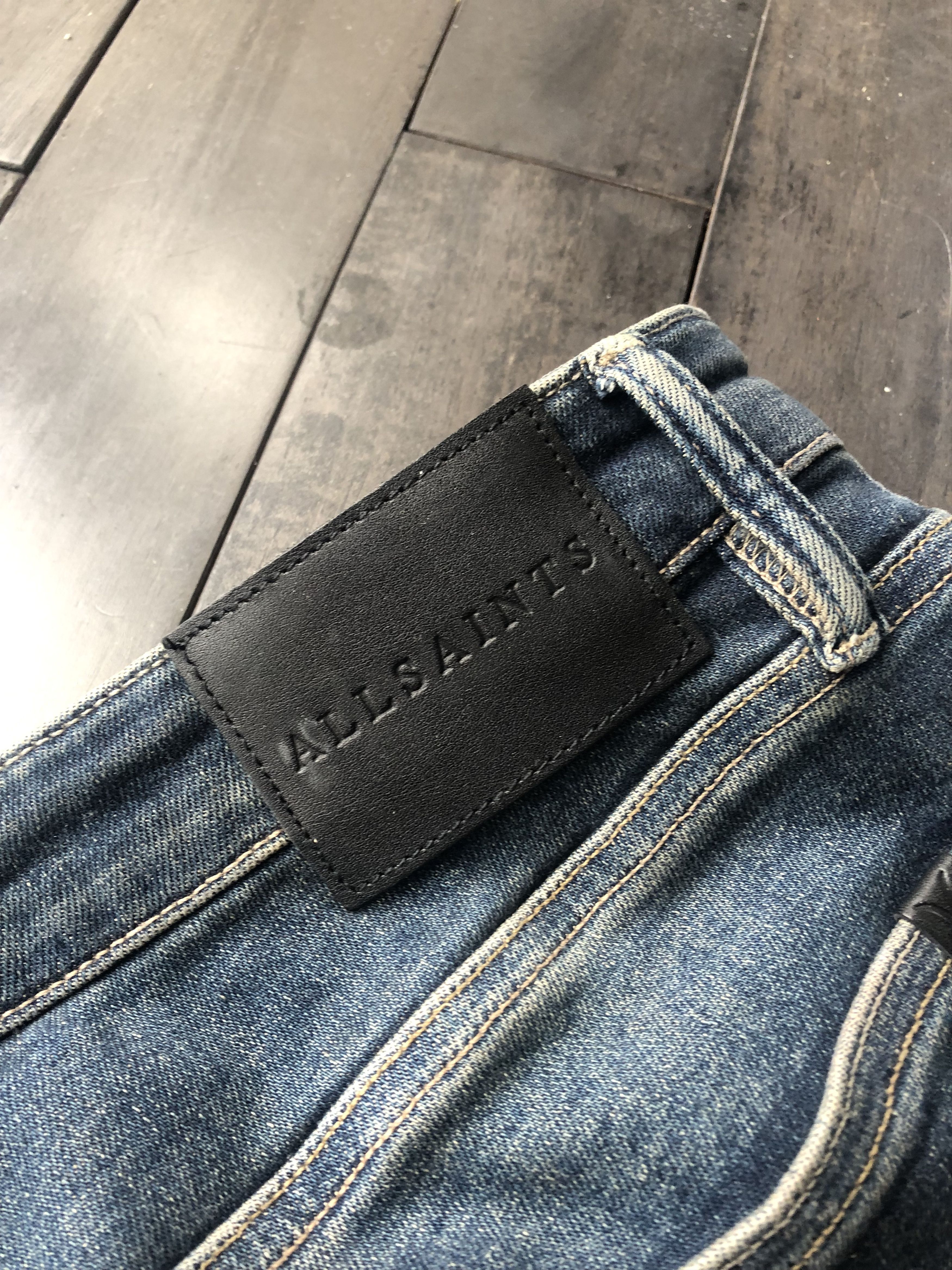 Allsaints Allsaints Sid Slim Taper Fit Indigo Blue Jeans Size US 33 - 3 Thumbnail
