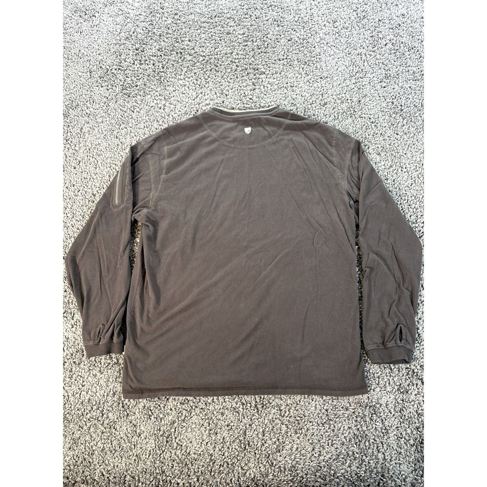 Vintage Kuhl Shirt Mens XL Brown Long Sleeve Organic Cotton Outdoor Hike Regular Crew Neck Logo Knit Vintage: No Size US XL / EU 56 / 4 - 5 Thumbnail