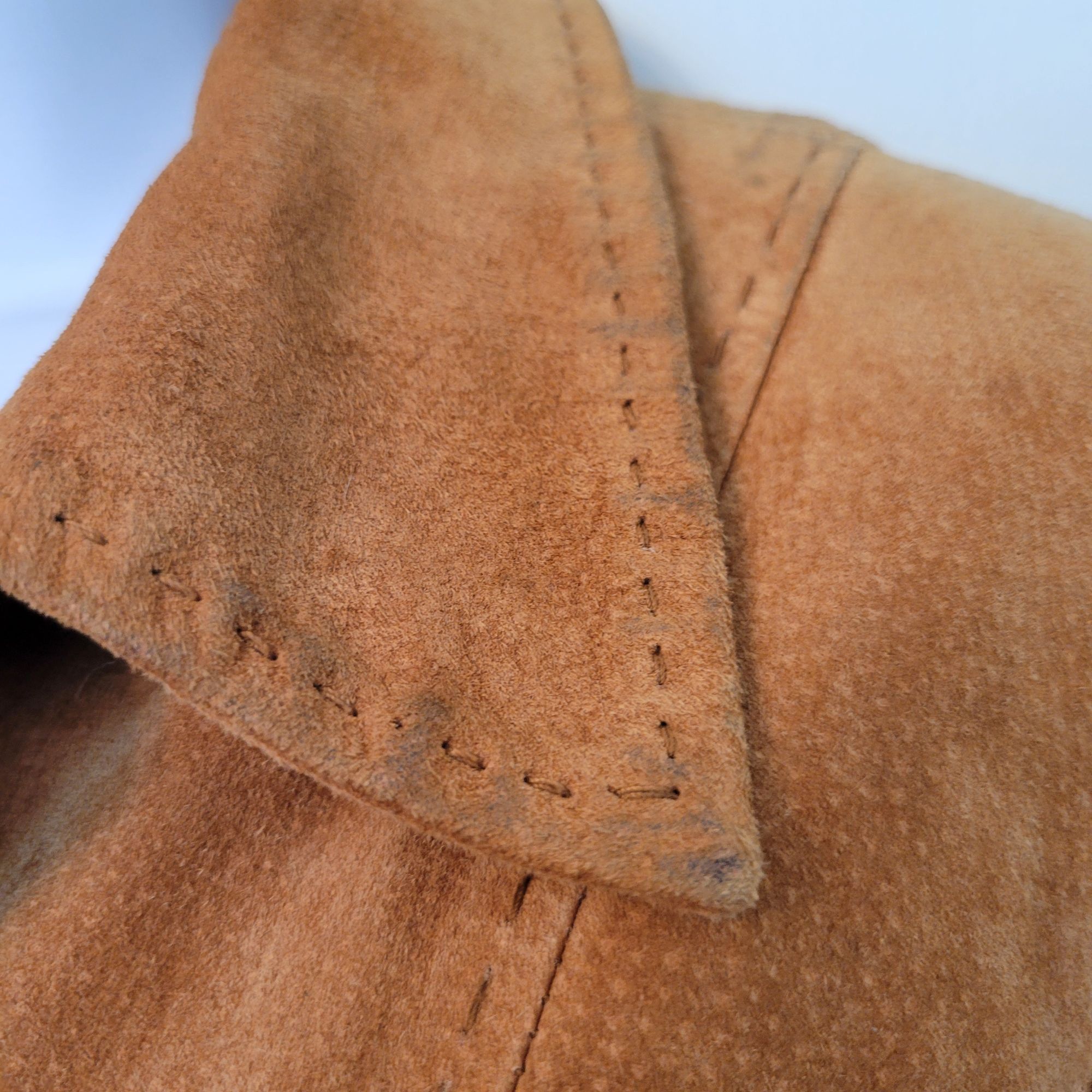 Express Express 11 12 Camel Tan Brown Leather Suede Button Up Trench Size M / US 6-8 / IT 42-44 - 11 Thumbnail