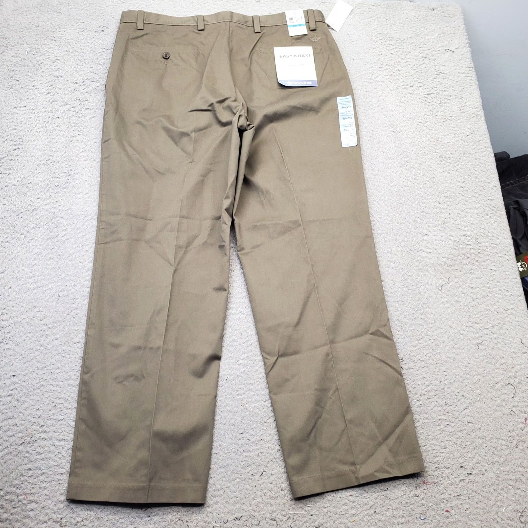 Dockers DOCKERS Mens Pants Khaki Flat Front Classic Fit 36 Brown 28.75 Inseam Easy Care Pockets 90s Theme NWT Size US 36 / EU 52 - 2 Thumbnail