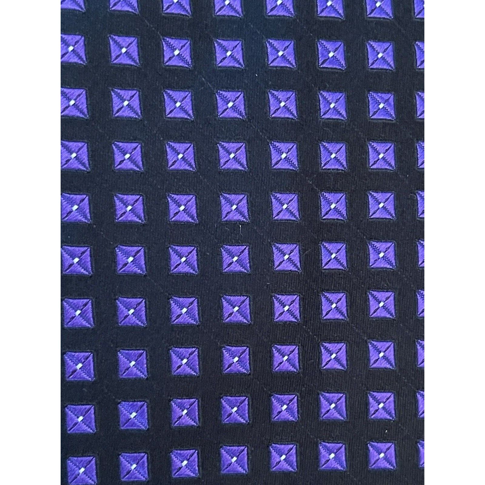 Sean John Sean John Black Purple 100% Silk Mens Neck Tie Made In China Size ONE SIZE - 9 Thumbnail