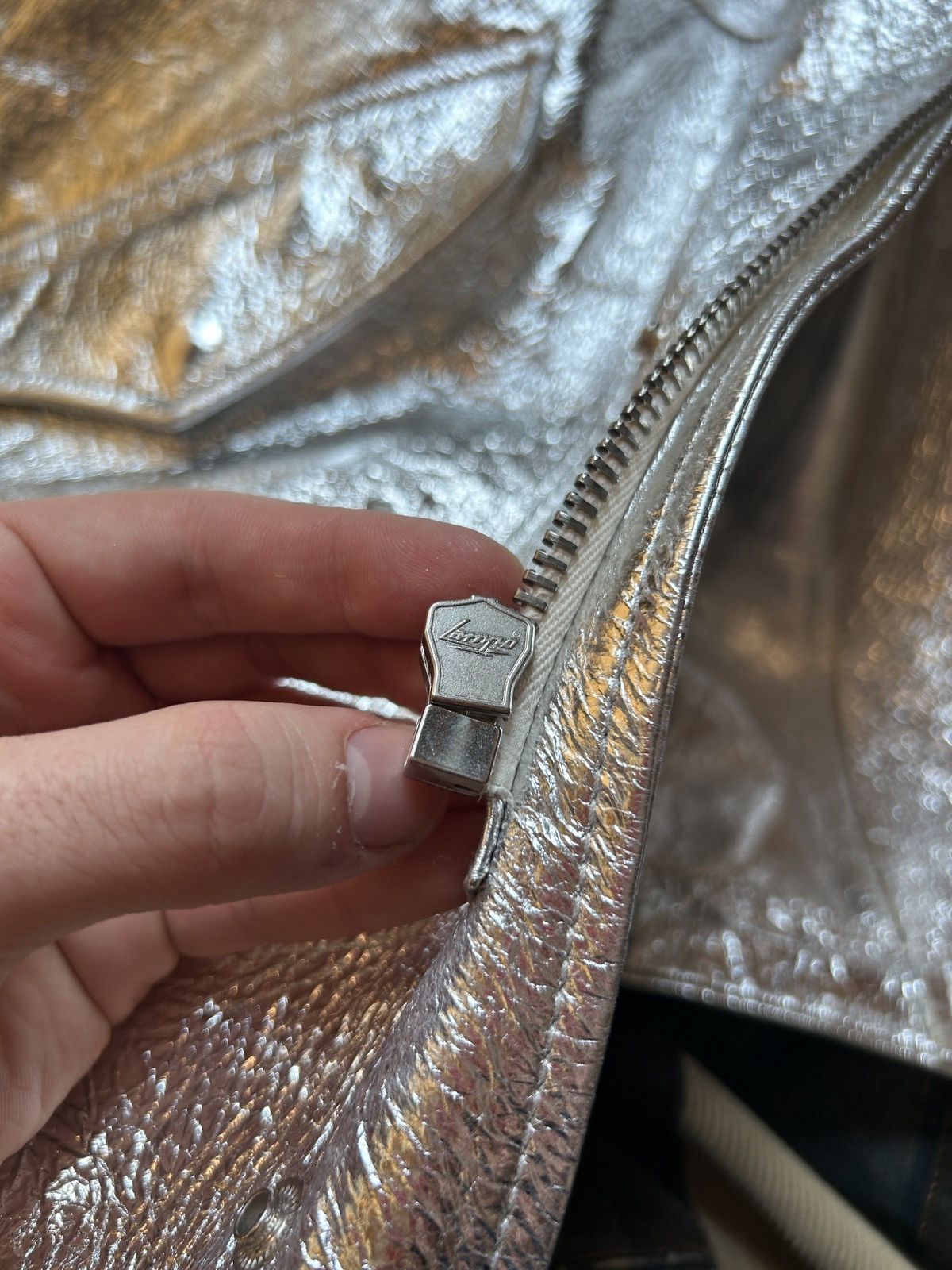 Calvin Klein 205W39NYC × Raf Simons 1/1 FW18 Silver Leather Parka Size US S / EU 44-46 / 1 - 12 Thumbnail