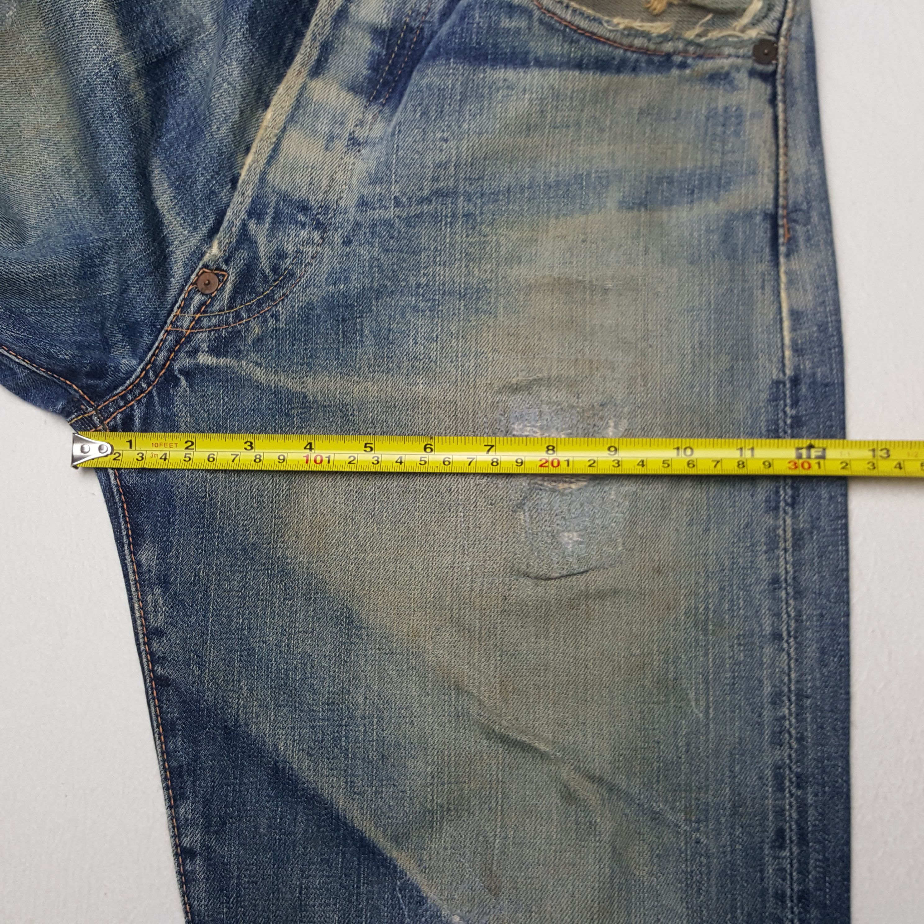 Evisu × Vintage Vintage Evisu Japan Selvedge Custom Art Daicock Denim Jeans Size US 27 - 9 Thumbnail