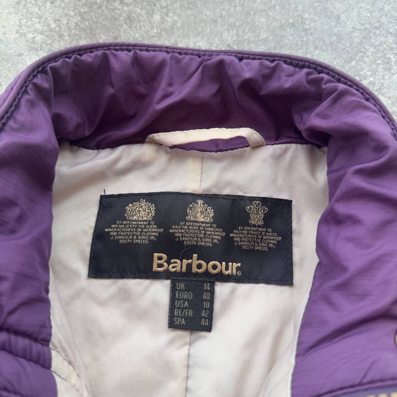Barbour × Vintage Barbour Flyweight Cavalry Vintage Purple Quilted Jacket Size L / US 10 / IT 46 - 14 Thumbnail