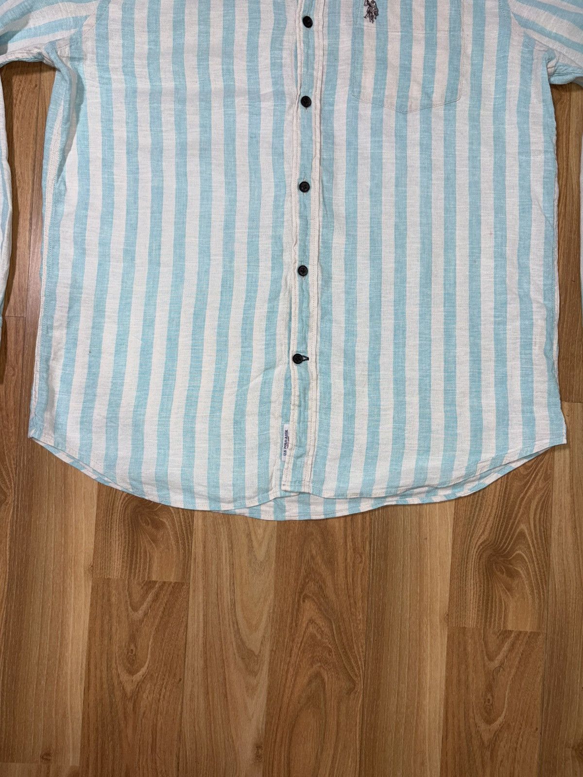 Polo Ralph Lauren U.S.P.A Striped Linen Blend Shirt Tailored Fit Size US XS / EU 42 / 0 - 3 Thumbnail