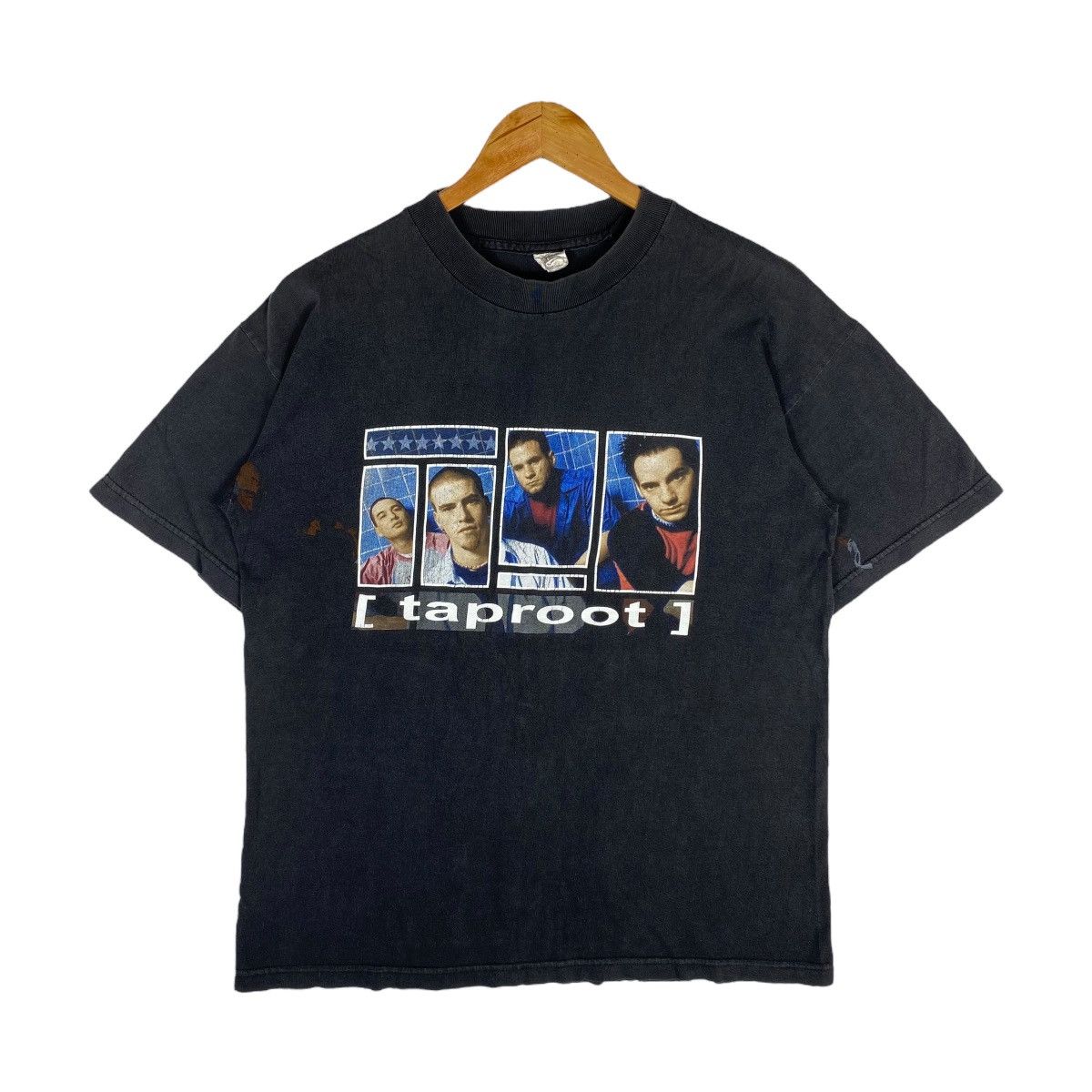 image of Band Tees x Vintage 00’S Taproot Band Tee Printed Stains in Black, Men's (Size Medium)