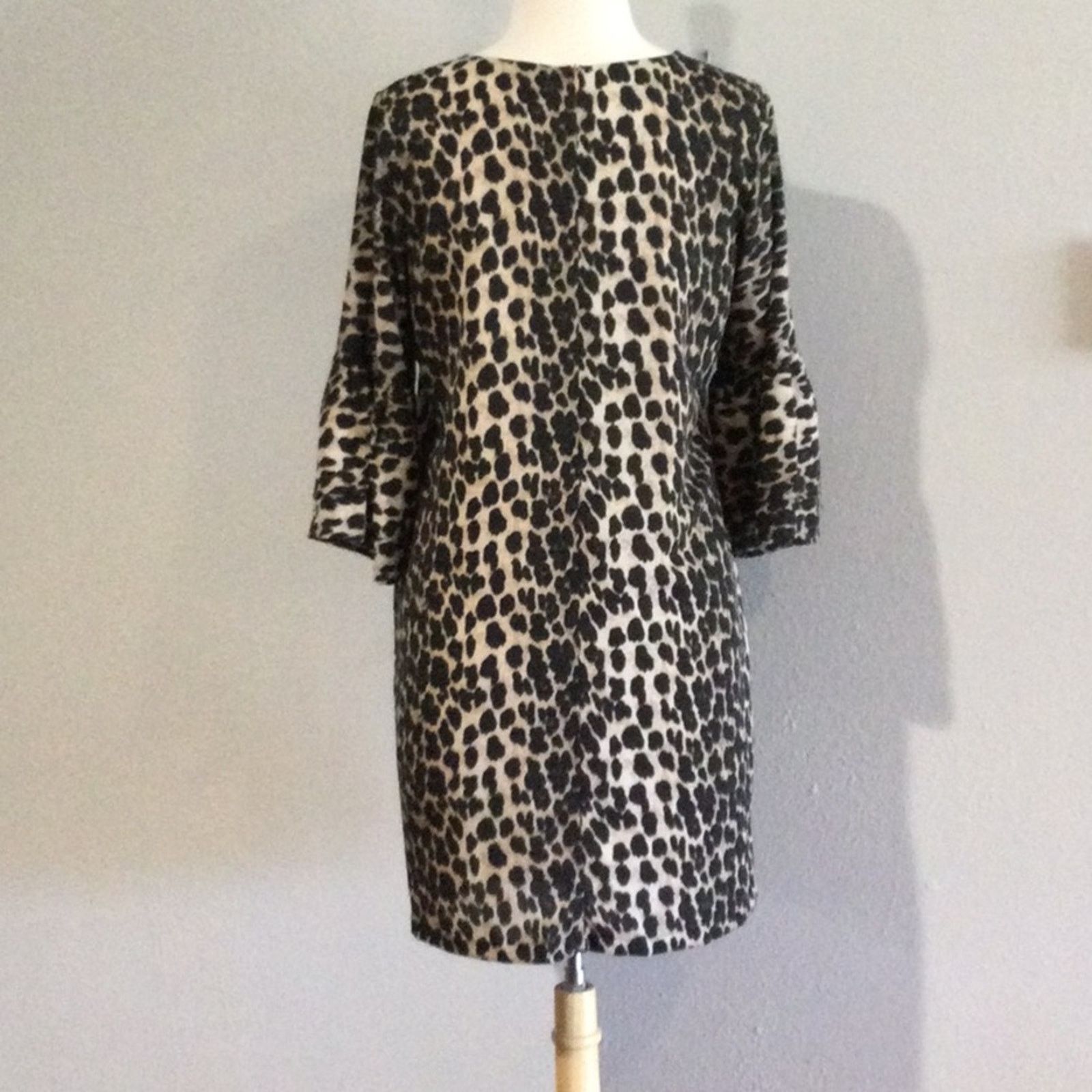Other Belongsci Mini Shift Dress Leopard Print V-Neck Lined Medium Size M / US 6-8 / IT 42-44 - 7 Thumbnail