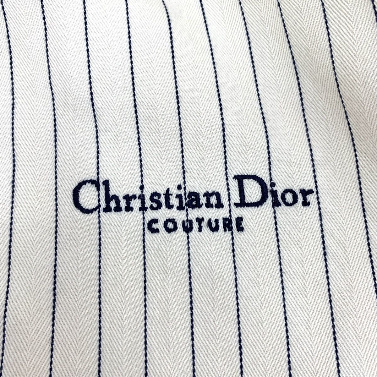 Dior Dior Pale Yellow Striped Embroidered Long Sleeve Shirt K26WX Size US L / EU 52-54 / 3 - 5 Thumbnail