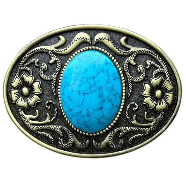 Cowboy Equipment Takako x Yuki Oval Turquoise Stone belt buckle Size ONE SIZE - 2 Thumbnail