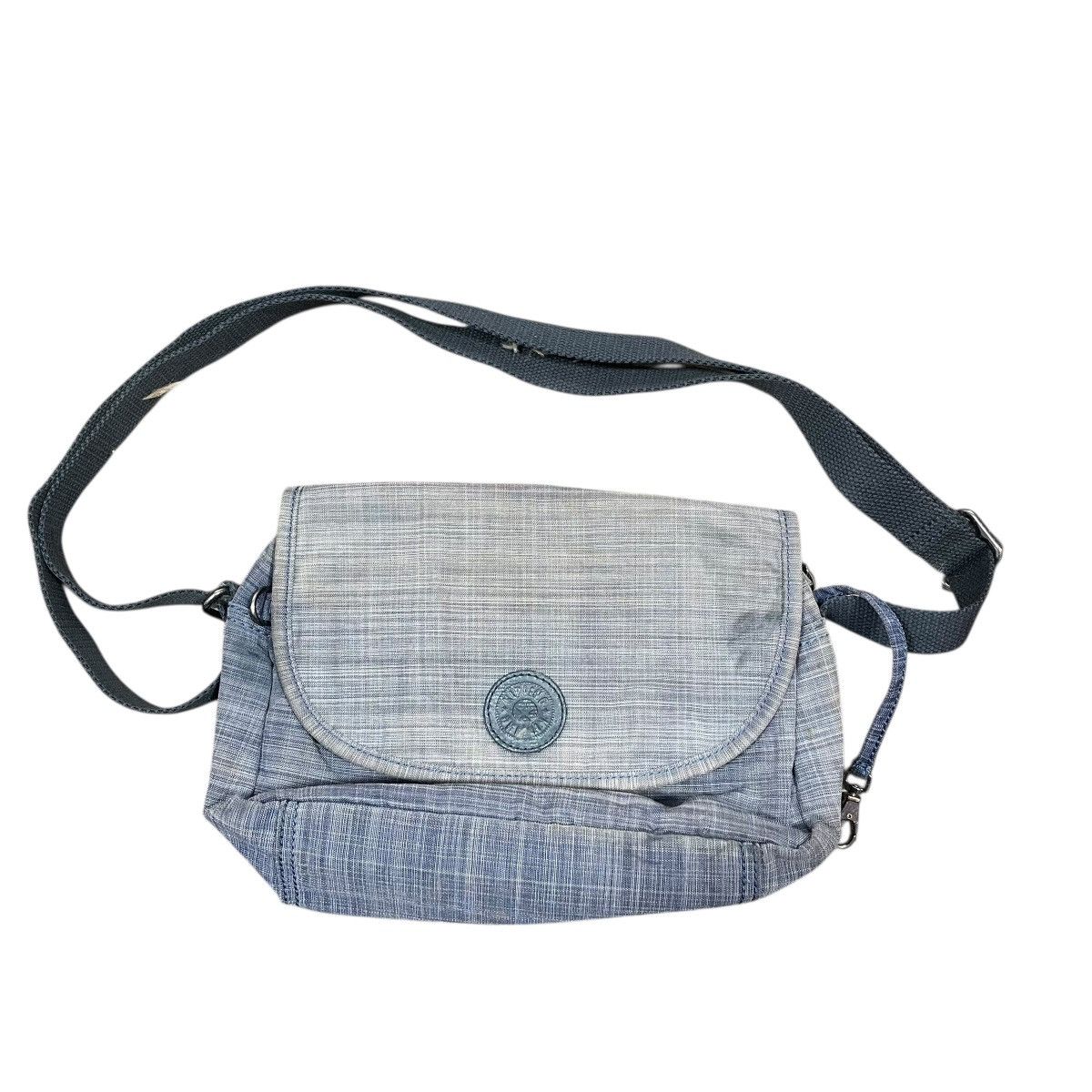 Vintage Kipling Crossbody Shoulder Bag Grey Blue Nylon Flap Messenge Size ONE SIZE - 1 Thumbnail