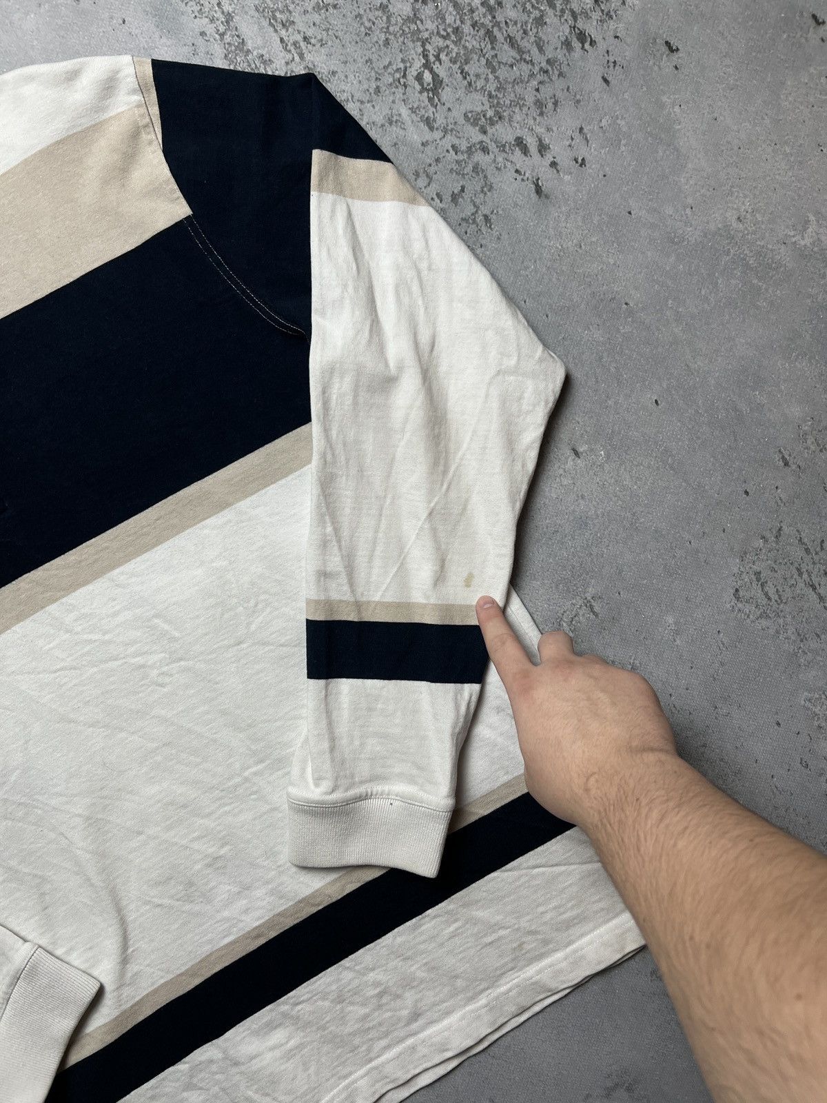 Adsum Adsum Striped Cotton Jersey 1/4 Half-Zip Rugby Shirt y2k lux Size US M / EU 48-50 / 2 - 8 Thumbnail