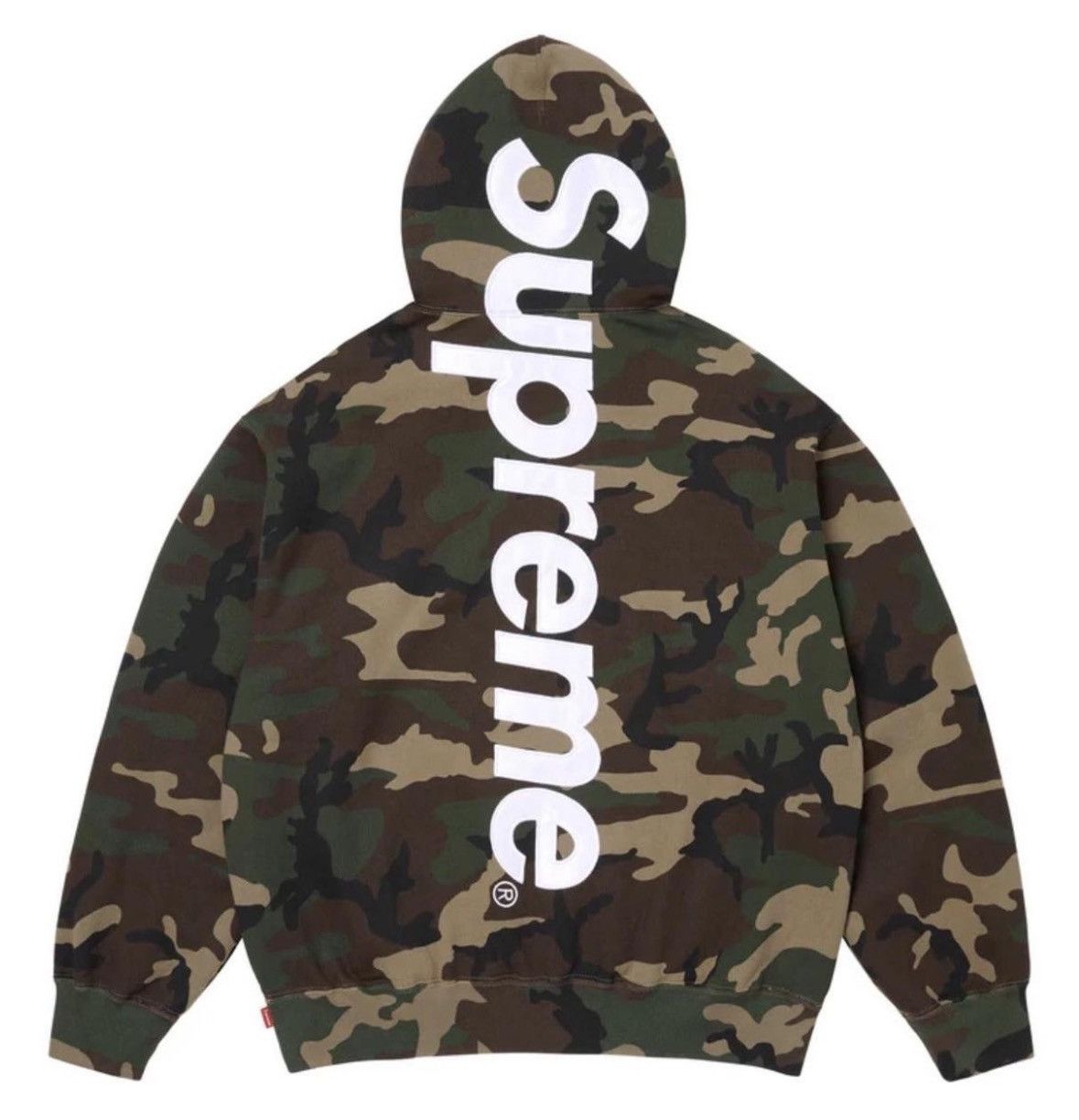 Supreme Supreme Camo Satin Applique Hoodie Size US M / EU 48-50 / 2 - 1 Thumbnail