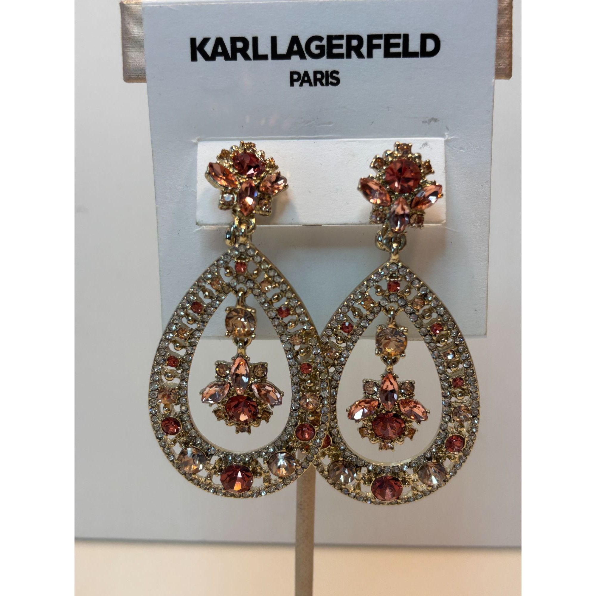 Karl Lagerfeld Karl Lagerfeld Paris Crystal Teardrop Earrings – Holiday Lux Size ONE SIZE - 2 Thumbnail