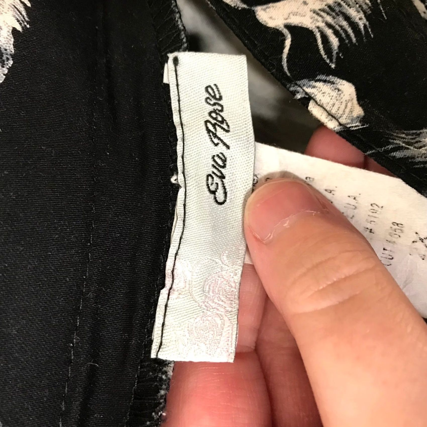Vintage Eva Rose Skirt Black Horse Print A-Line Skirt Size 2X Women Midi Skater Elastic Waist Lined Cotton Spandex Casual Vintage: No Size 40" / US 18 - 7 Thumbnail