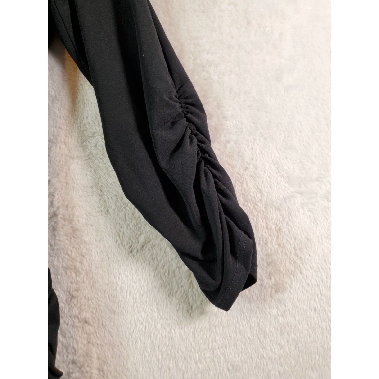 Laundry by Shelli Segal Laundry by Shelli Segal Long Maxi Dress Womens Size 12 Black Long Sleeve V Neck Size XL / US 12-14 / IT 48-50 - 4 Thumbnail