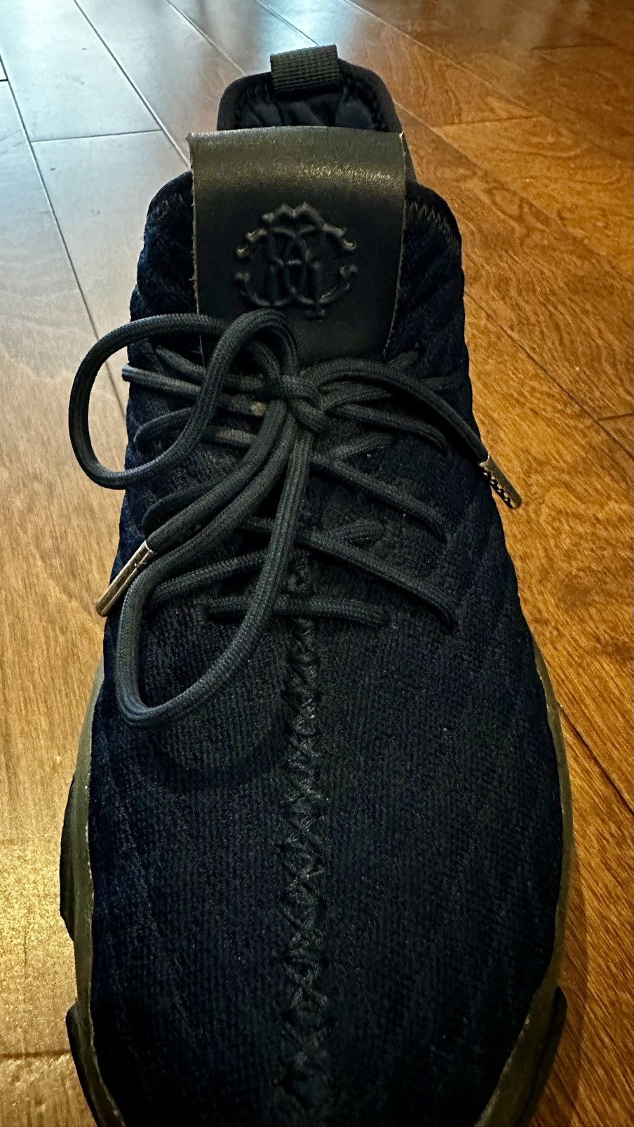 Roberto Cavalli ROBERTO CAVALLI BLUE SNEAKERS MONOGRAM QUILTED Size US 8.5 / EU 41-42 - 4 Thumbnail