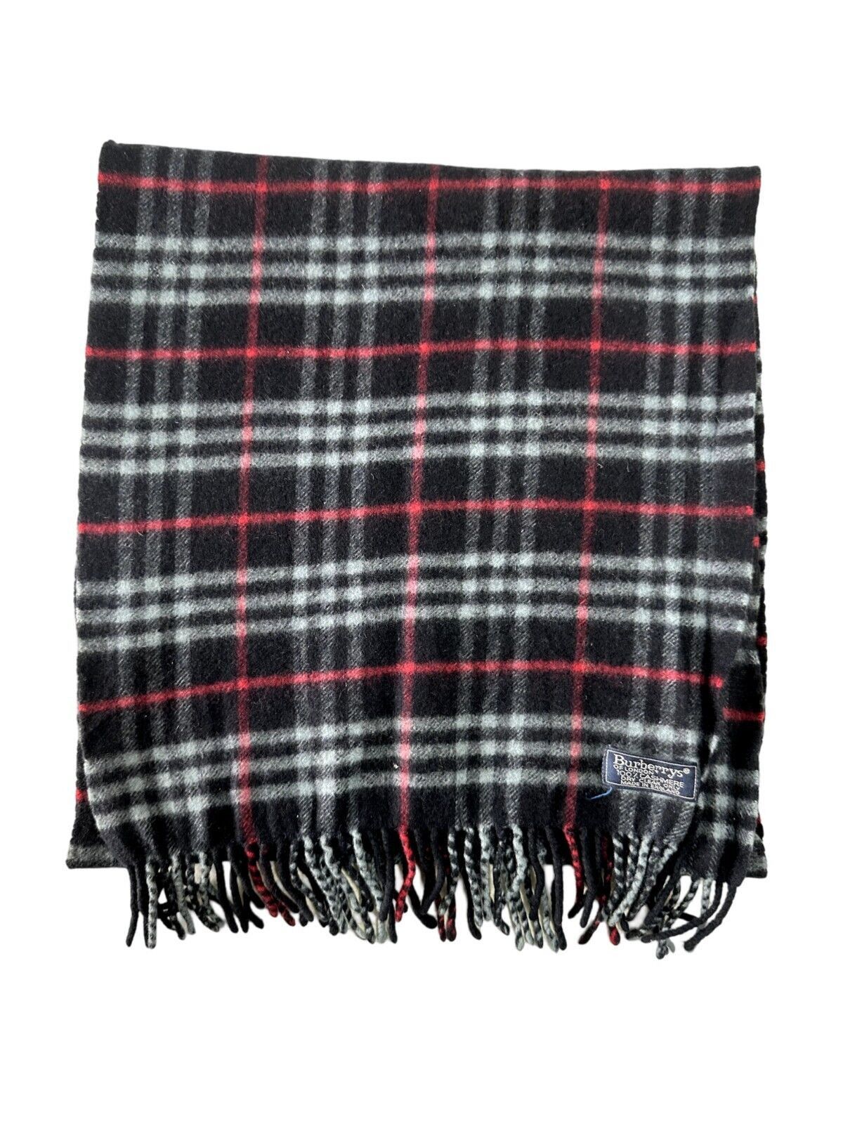 Burberry Burberrys Authentic Unisex Scarf Navy Blue 100% Cashmere Size ONE SIZE - 5 Thumbnail