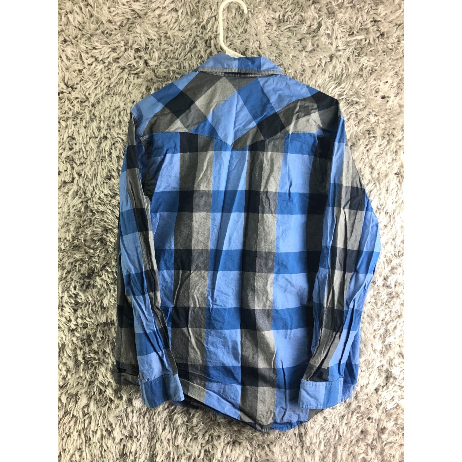 Denime Luilly Denim Shirt Mens Size Large Blue Striped Long Sleeve Spread Collar Shirt Size US L / EU 52-54 / 3 - 8 Thumbnail