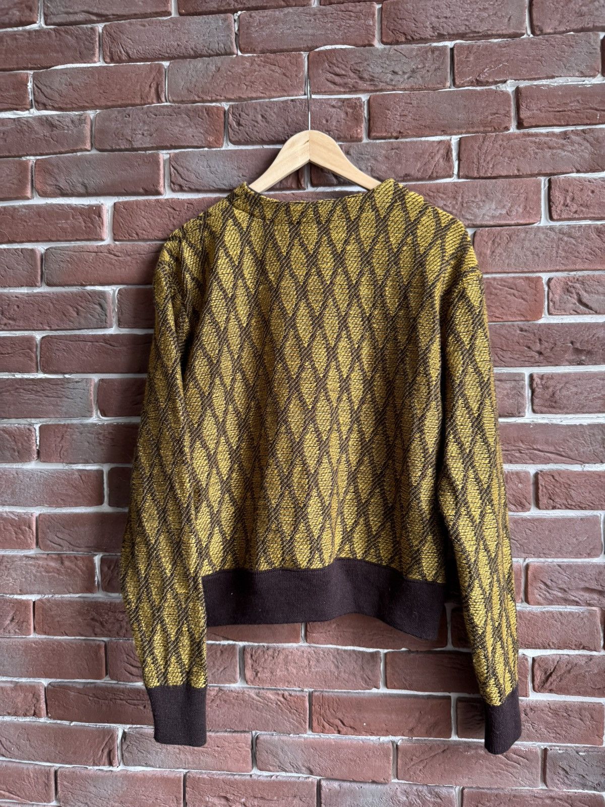 Flannel × Japanese Brand × Needles Needles Cable Knit Yellow Cropped Boxy Japanese Sweater Size US XS / EU 42 / 0 - 2 Thumbnail