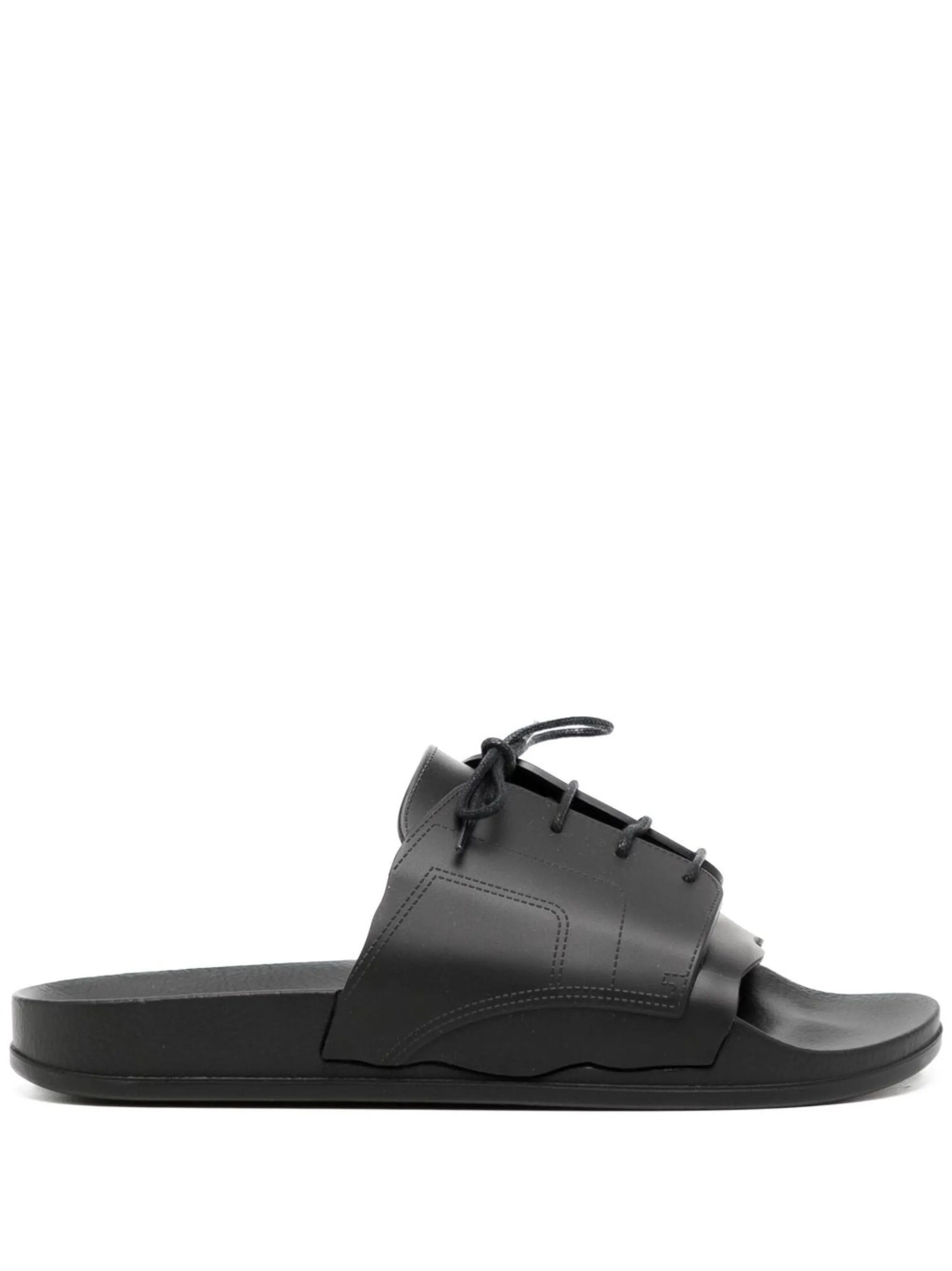 Maison Margiela oc11z0725 Lace-up Pool Slides in Black Size US 11 / EU 44 - 1 Thumbnail