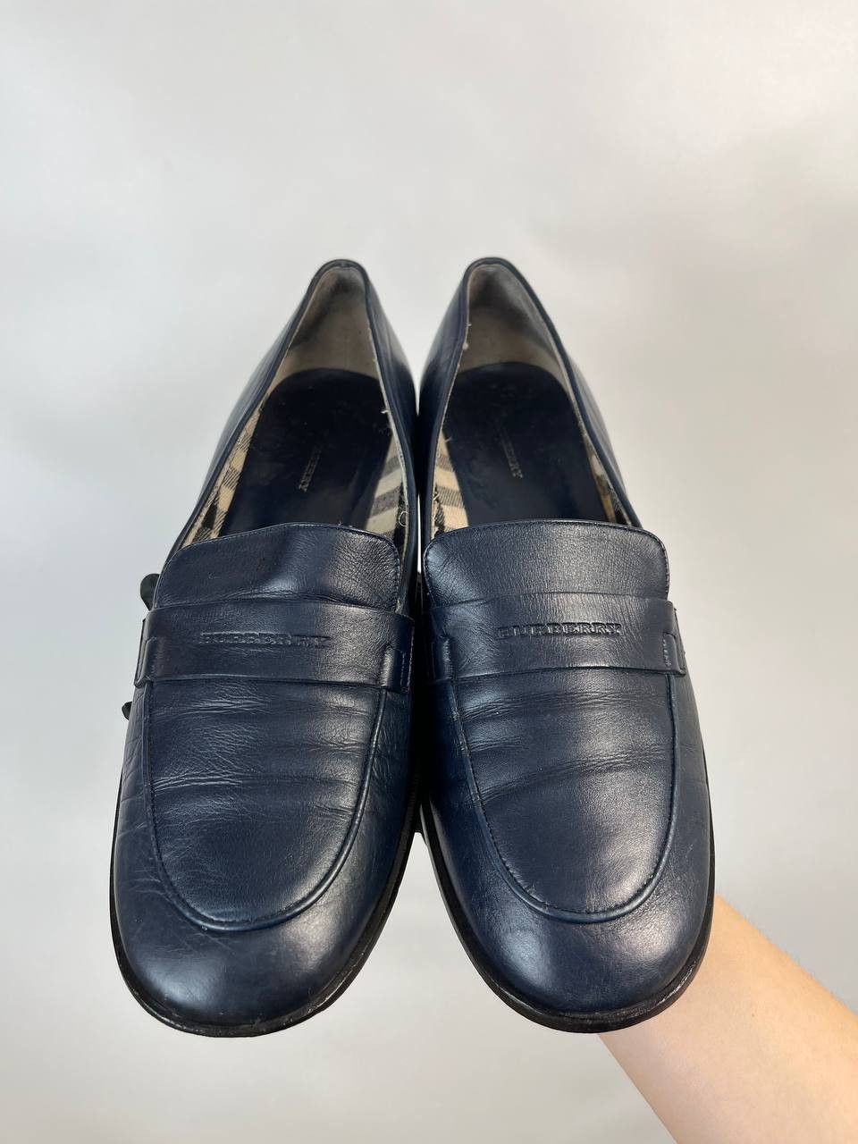 Burberry Burberry Penny Loafers Vintage Blue Leather Size 38 Size US 8 / IT 38 - 7 Thumbnail