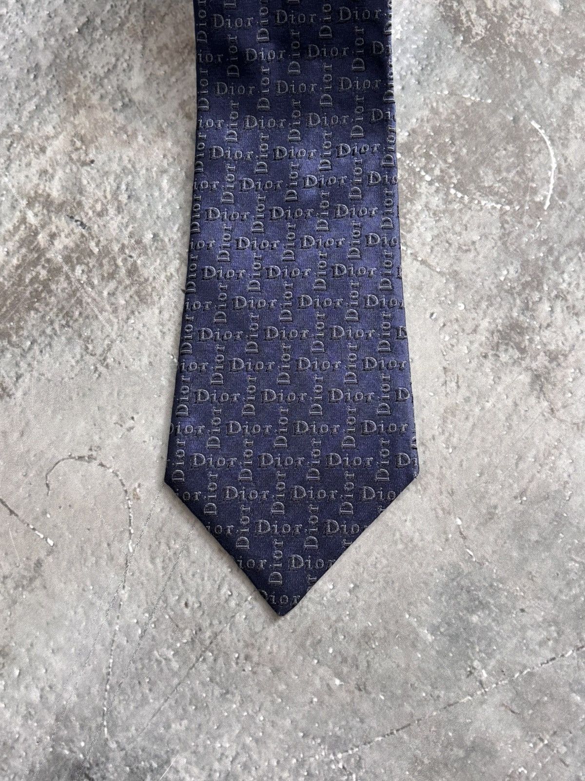 Dior Dior Homme Tie By Hedi Slimane. Monogram blue. Size ONE SIZE - 3 Thumbnail