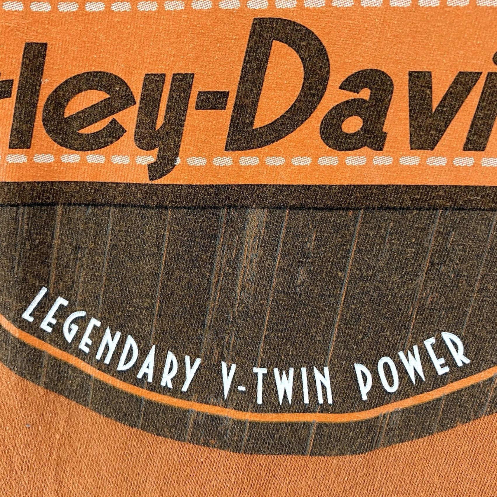 Harley Davidson Harley-Davidson Motorcycle T-Shirt Unisex Adults XL Orange Graphic Print Biker Retro Size US XL / EU 56 / 4 - 6 Thumbnail