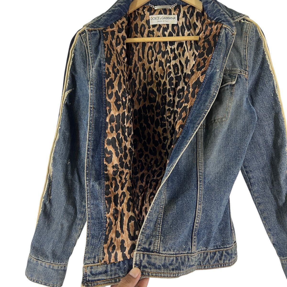 Dolce & Gabbana 🔥 Dolce & Gabbana Denim Line 21 Leopart Lining Jacket Size M / US 6-8 / IT 42-44 - 10 Thumbnail