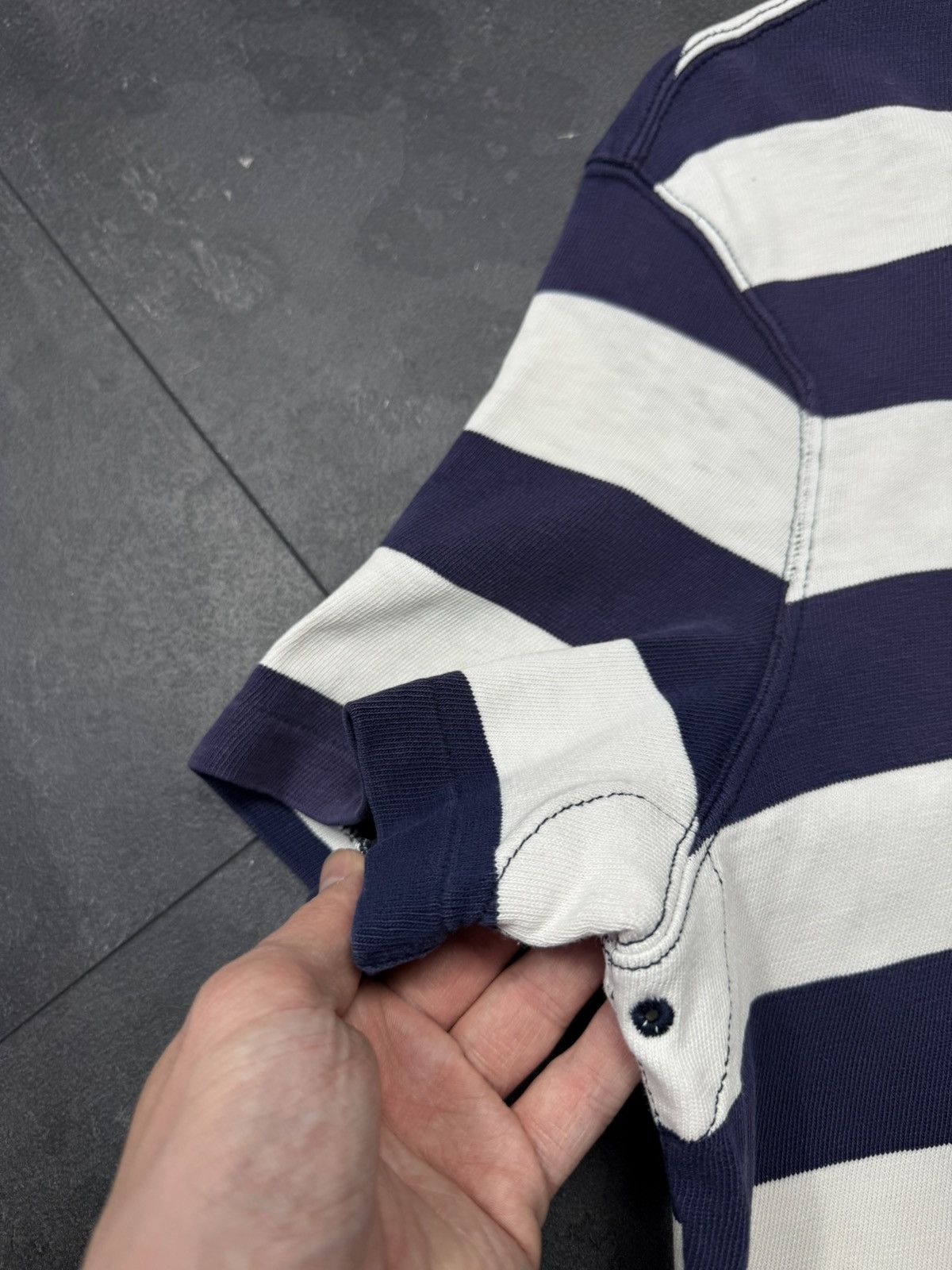 Polo Ralph Lauren × Streetwear × Vintage Vintage polo Ralph Lauren big logo flag polo tee Size US L / EU 52-54 / 3 - 7 Thumbnail