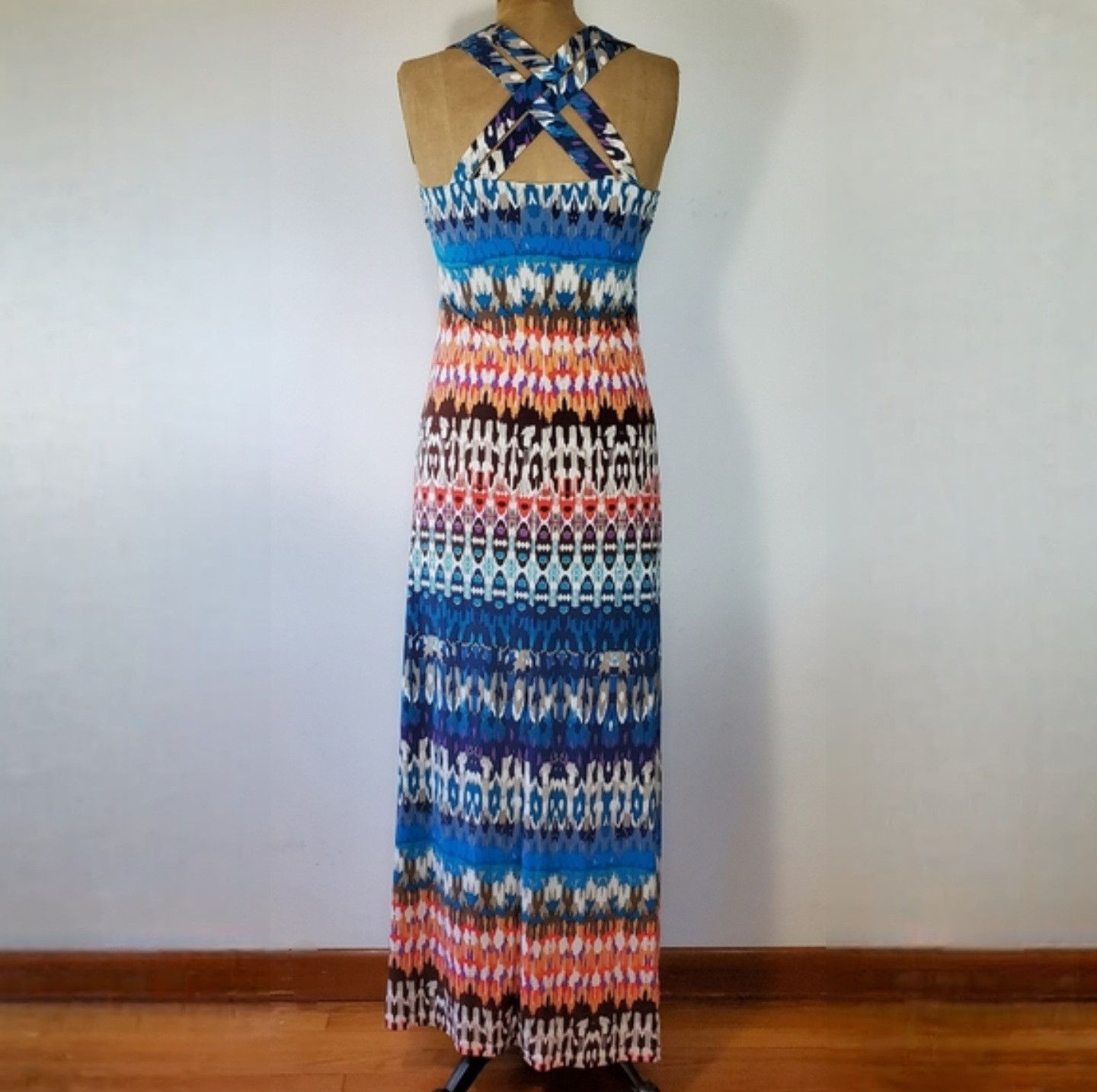 Nicole Miller Nicole Miller Size M Dress Rainbow Maxi Built-in Bra Beaded Size M / US 6-8 / IT 42-44 - 4 Thumbnail