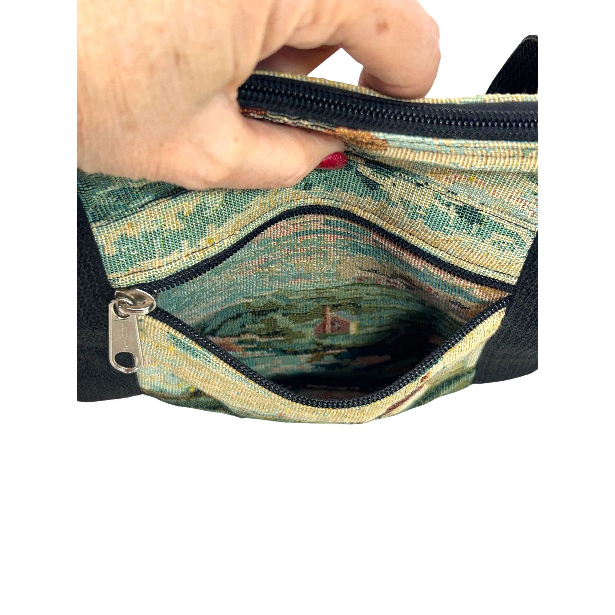 Other Tapestry Fabric Handbag Seaside Lighthouse Sailboats Seagull Size ONE SIZE - 10 Thumbnail