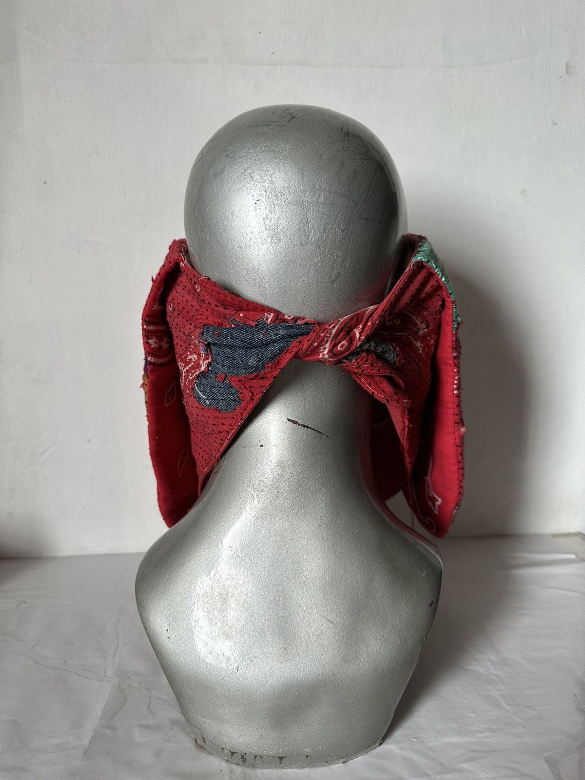 Handmade Custom Made Distressed Boro Paisley Masked Bandana Size ONE SIZE - 7 Thumbnail