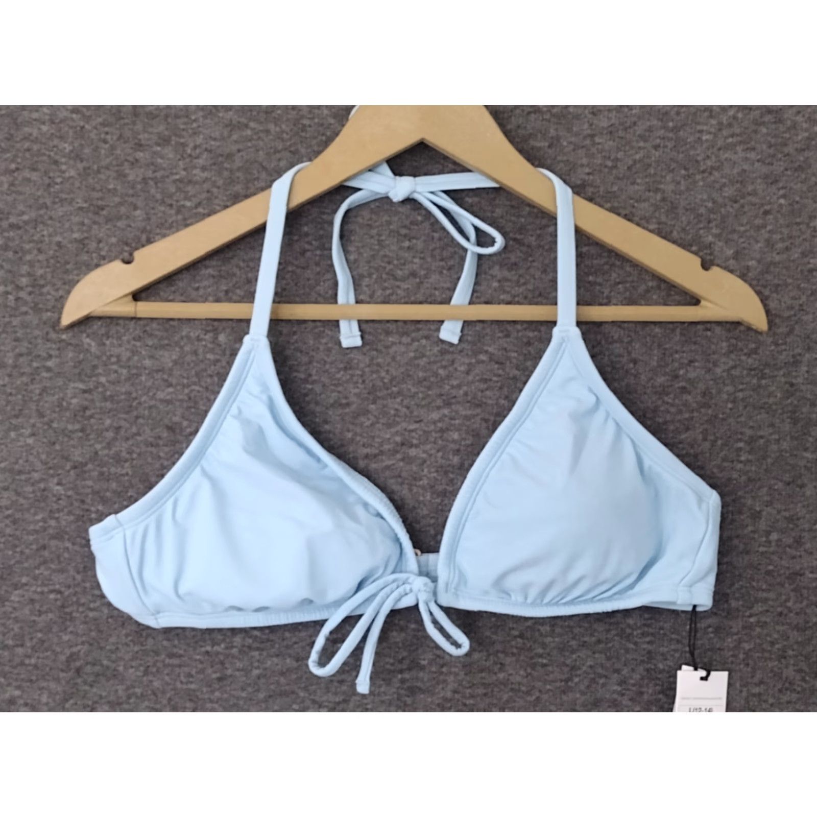 Vintage Shade & Shore Bikini Top Swimwear Blue L Women's Removable Pads Spaghetti Strap Size L / US 10 / IT 46 - 2 Thumbnail
