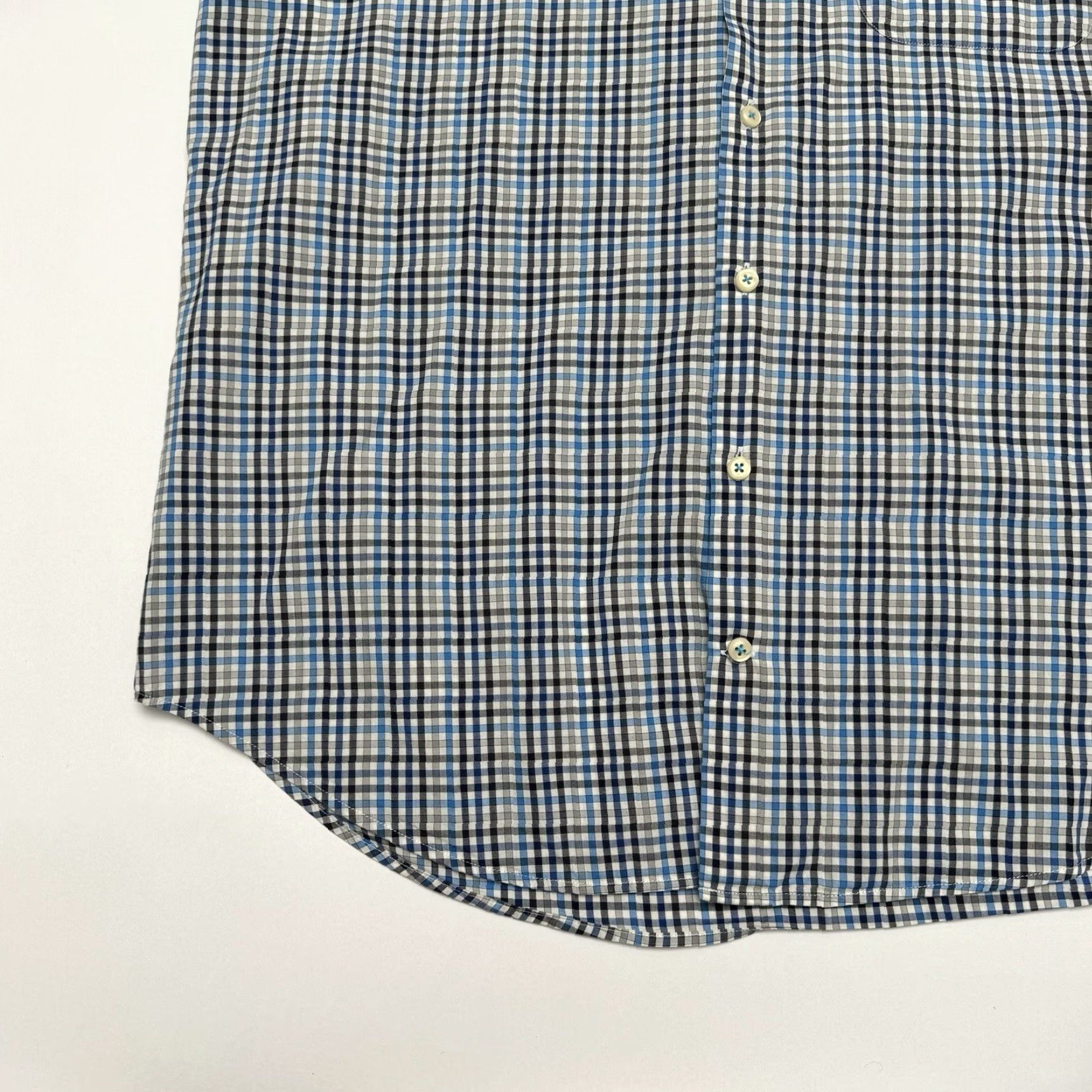 Peter Millar Peter Millar Shirt Men L Blue Plaid Short Sleeve Button-Down Button Up EUC Size US L / EU 52-54 / 3 - 2 Thumbnail