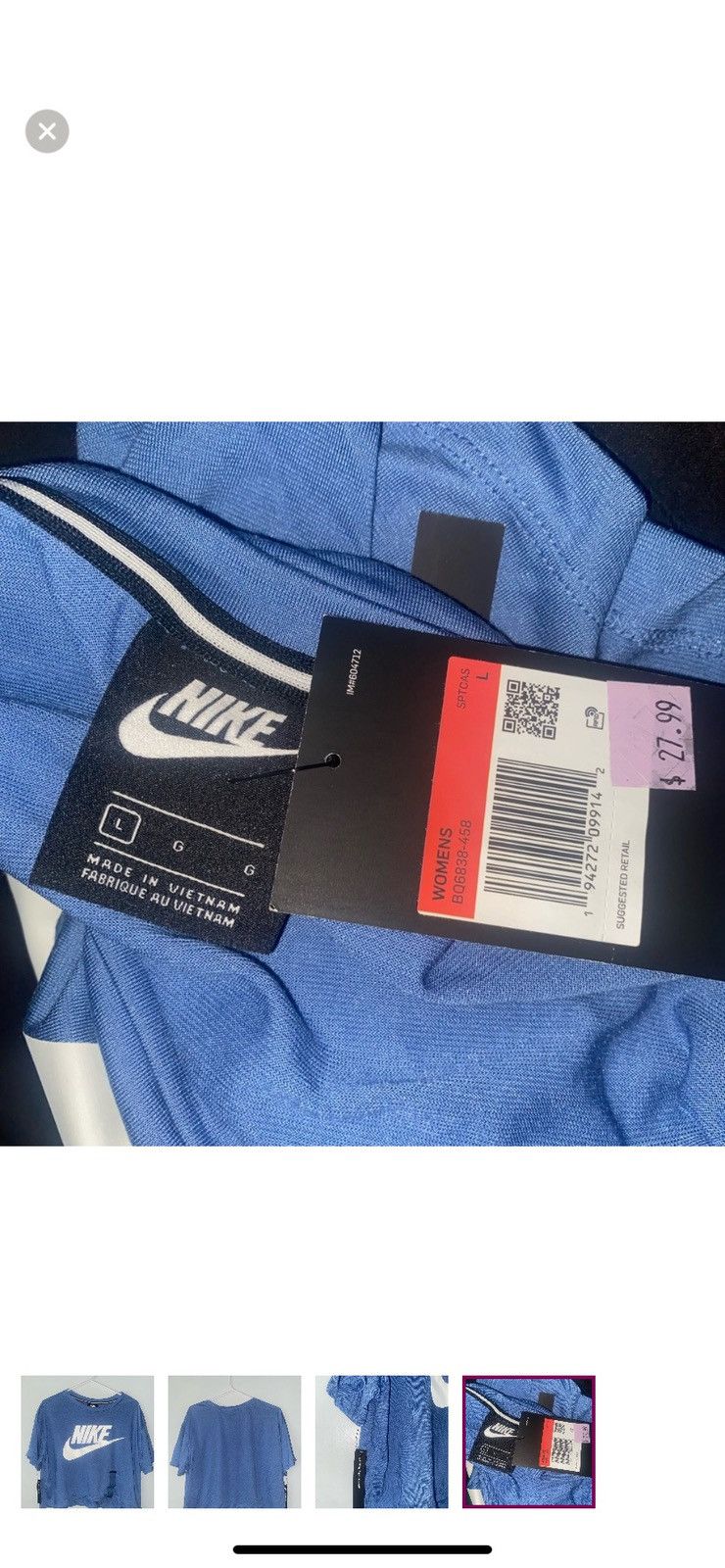 Nike Blue Nike Top Size L / US 10 / IT 46 - 4 Thumbnail
