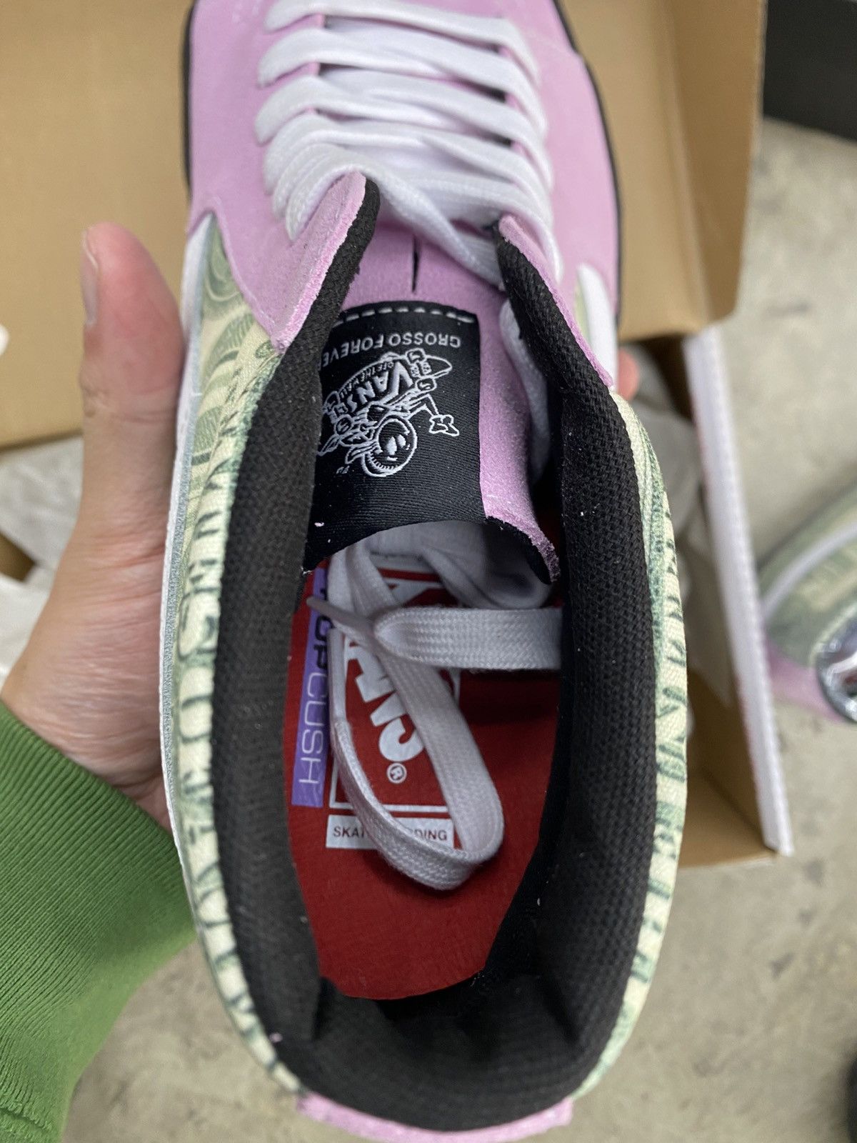 Supreme × Vans Supreme Vans Grosso M Dollar Bills Pink Size US 10.5 / EU 43-44 - 6 Thumbnail