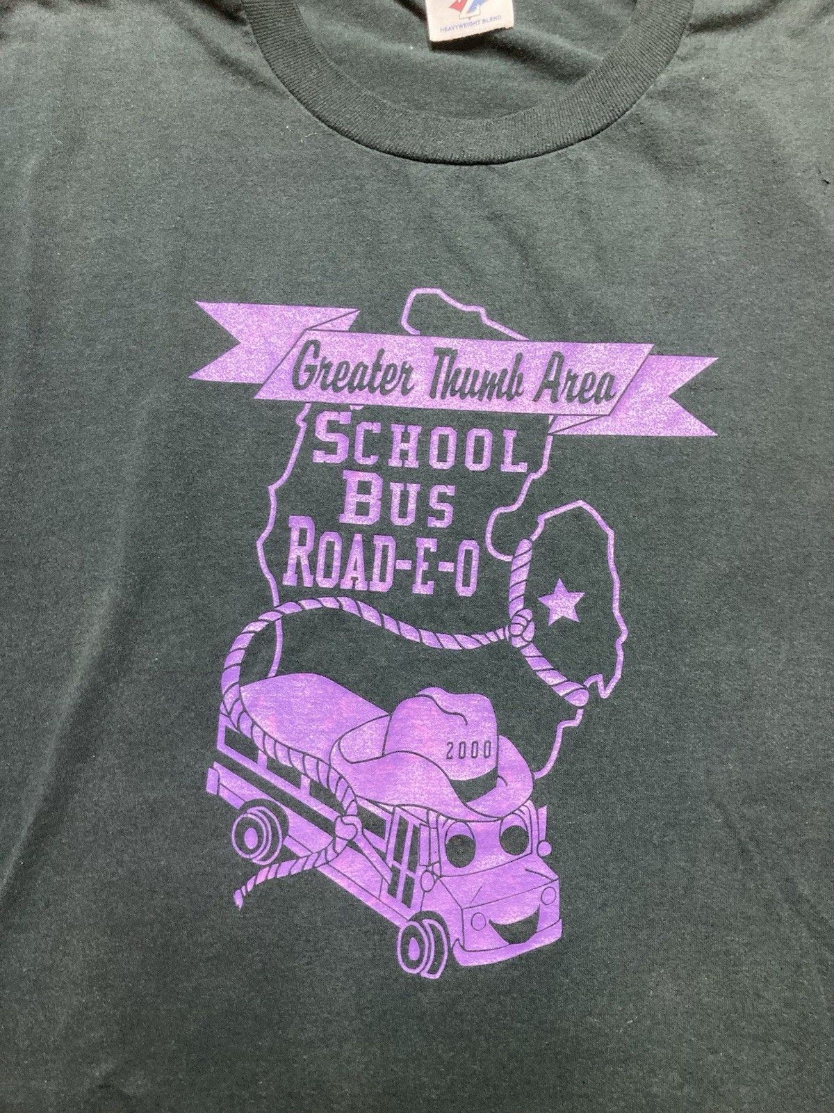 Vintage Vtg t shirt Michigan thumb area school bus rodeo Jerzees XXL Size US XXL / EU 58 / 5 - 2 Thumbnail